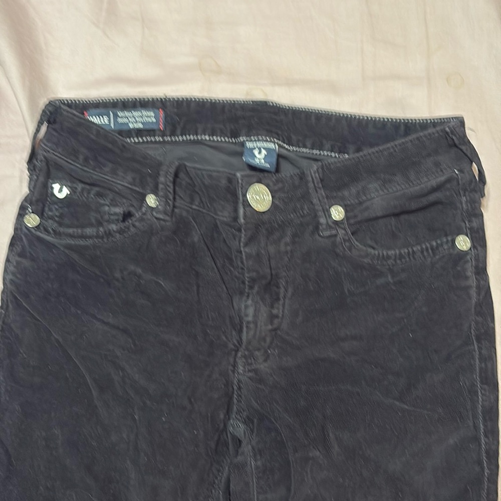 true religion black -Halle- Mid rise supper skinny pants